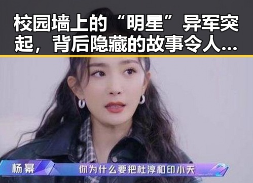 校园墙上的“明星”异军突起，背后隐藏的故事令人深思✨